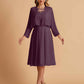 Elegant A-line Chiffon Jewel Short Mother of the Brides Dresses Online