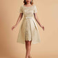 Elegant A-line Short Sleeves Jewel Knee Length Mother of the Brides Dresses
