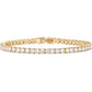 Shiny 3mm Cubic Zircon Classic Tennis Bracelet | Gold Bracelets For Women