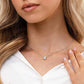 14K Gold Plated Crystal Solitaire 1.5 Carat CZ Dainty Choker Necklace For Women