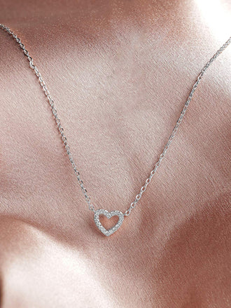 Heart Cubic Zircon Heart Necklace For Women