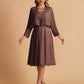Elegant A-line Chiffon Jewel Short Mother of the Brides Dresses Online