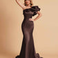 Elegant Satin One Shoulder Pleats Mermaid Bridesmaid Dresses Floor Length