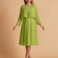 Elegant A-line Chiffon Jewel Short Mother of the Brides Dresses Online