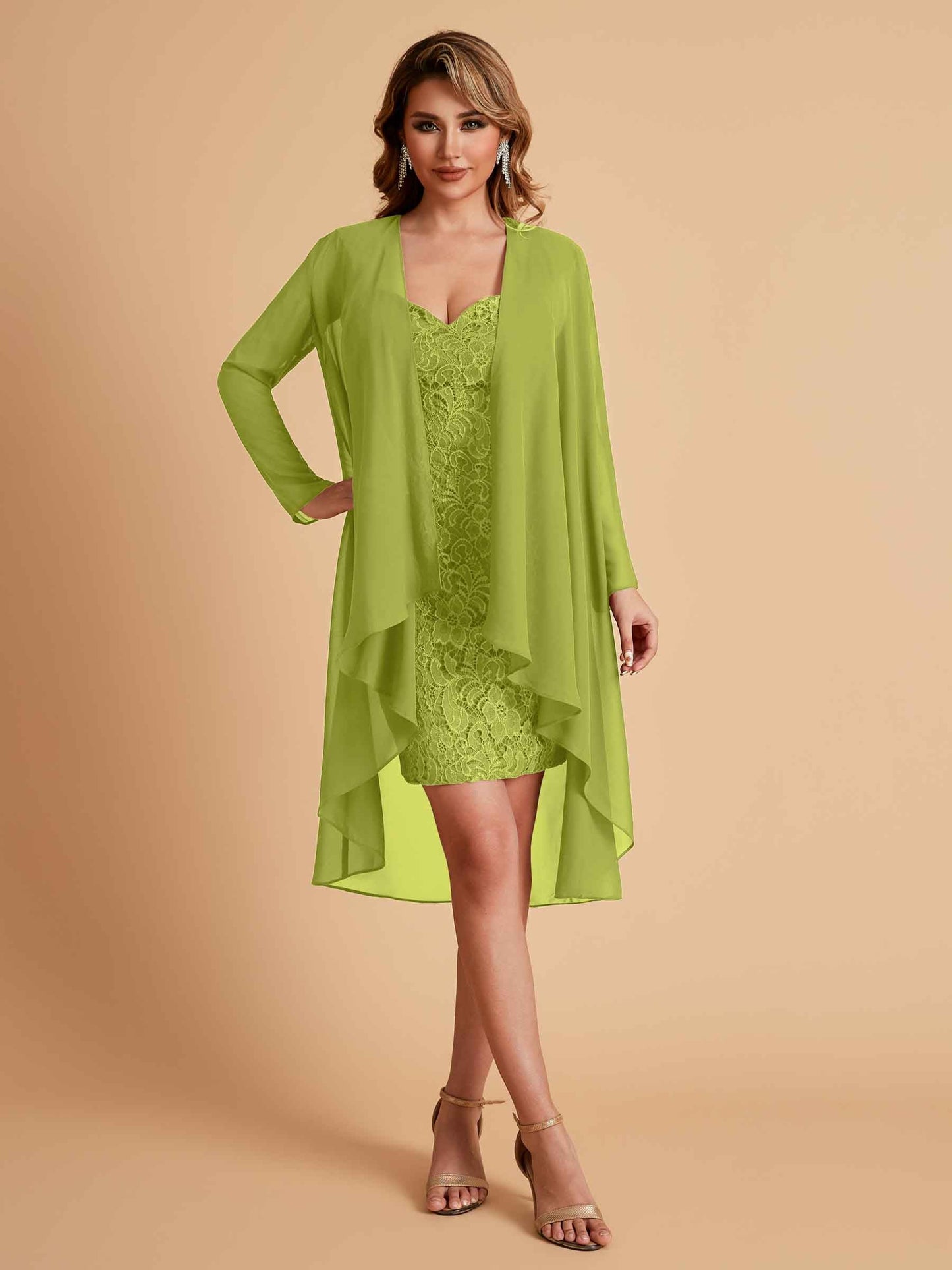 Elegant Column Chiffon Short Sleeveless Mother of the Brides Dresses Online