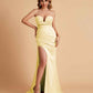 Elegant Satin Sweetheart Mermaid Side Slit Floor Length Bridesmaid Dresses