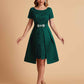 Elegant A-line Short Sleeves Jewel Knee Length Mother of the Brides Dresses