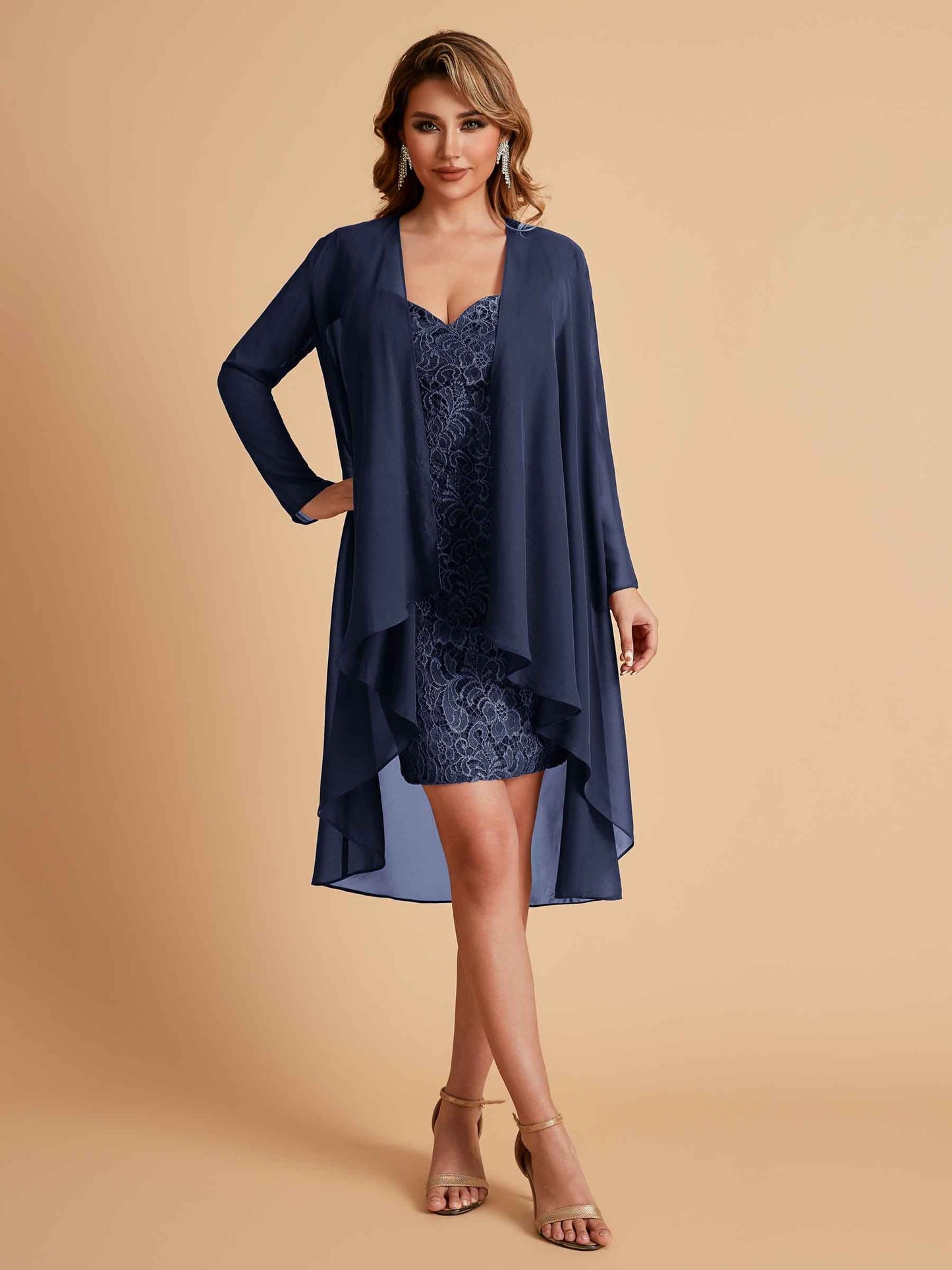 Elegant Column Chiffon Short Sleeveless Mother of the Brides Dresses Online