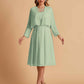 Elegant A-line Chiffon Jewel Short Mother of the Brides Dresses Online