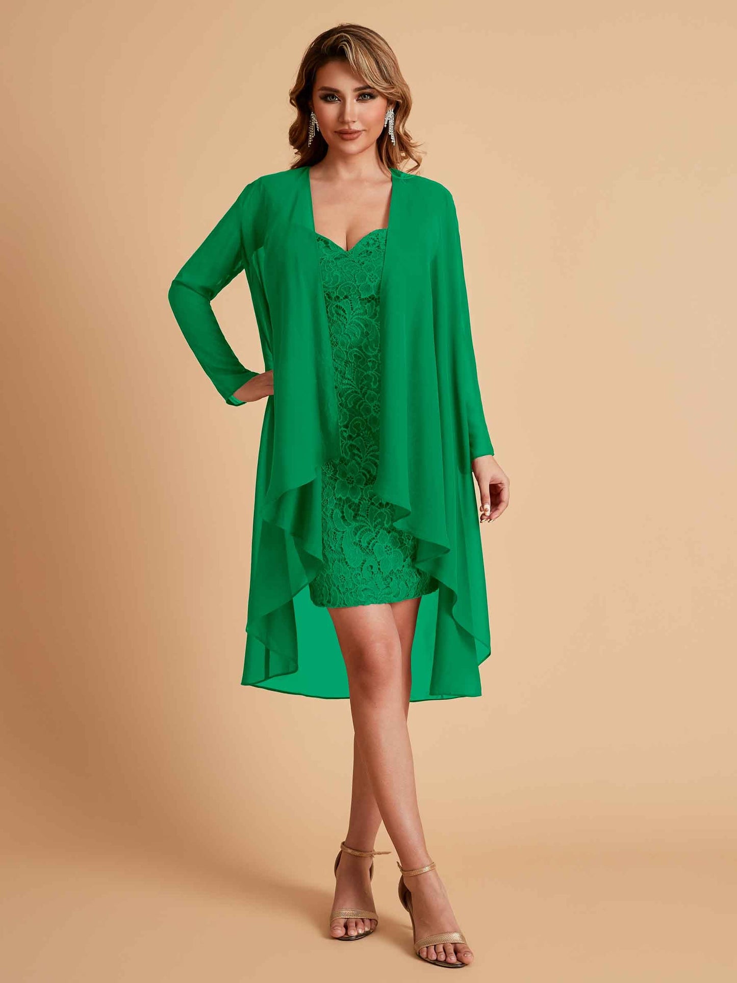 Elegant Column Chiffon Short Sleeveless Mother of the Brides Dresses Online