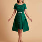 Elegant A-line Short Sleeves Jewel Knee Length Mother of the Brides Dresses