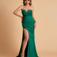 Elegant Satin Sweetheart Mermaid Side Slit Floor Length Bridesmaid Dresses
