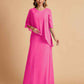 Elegant A-line Chiffon Half Sleeves V-neck Mother of the Brides Dresses Online