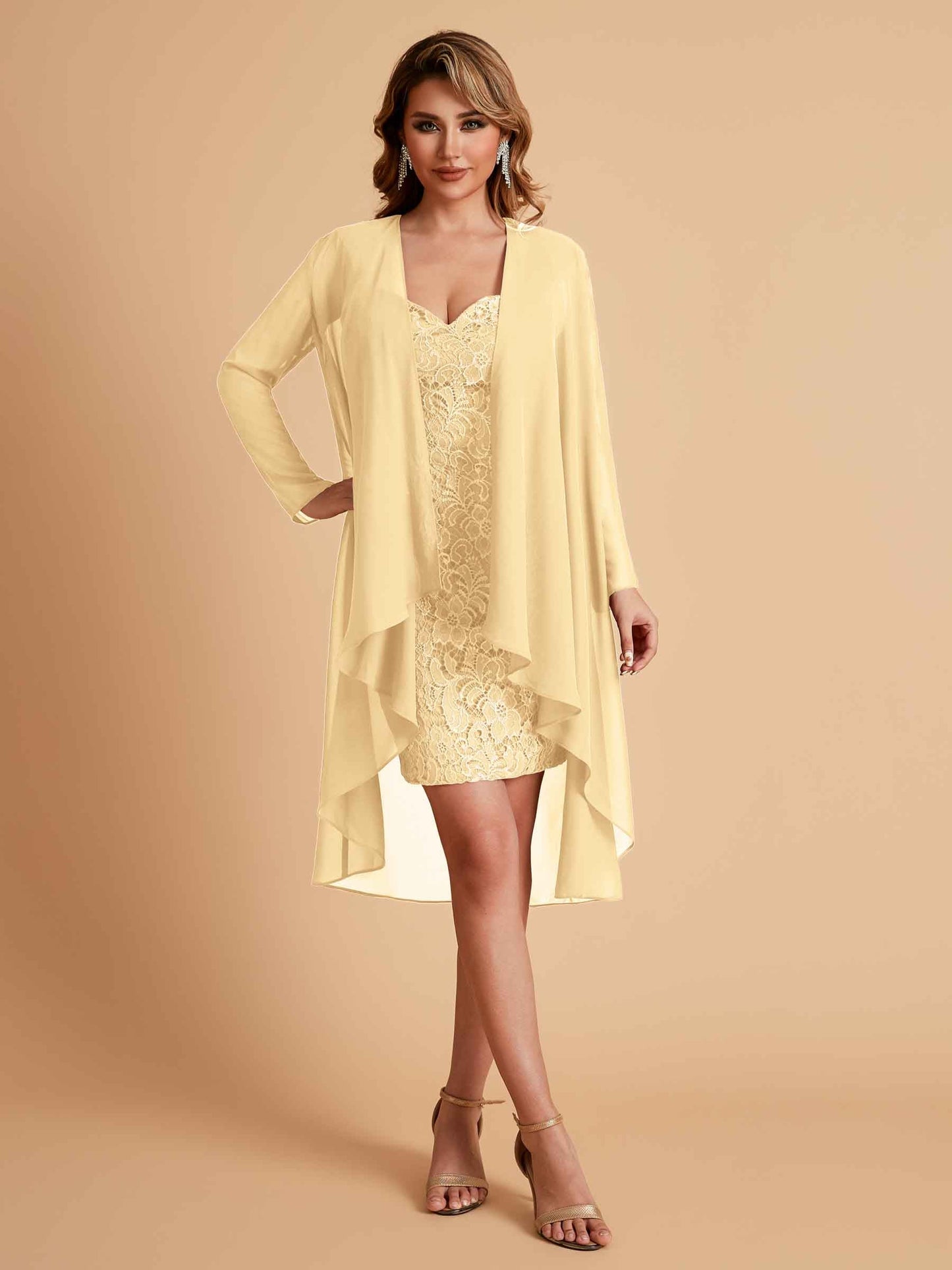 Elegant Column Chiffon Short Sleeveless Mother of the Brides Dresses Online