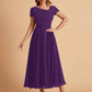 Elegant A-line Chiffon Short Sleeves Mother of the Brides Dresses Online