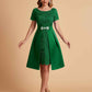 Elegant A-line Short Sleeves Jewel Knee Length Mother of the Brides Dresses