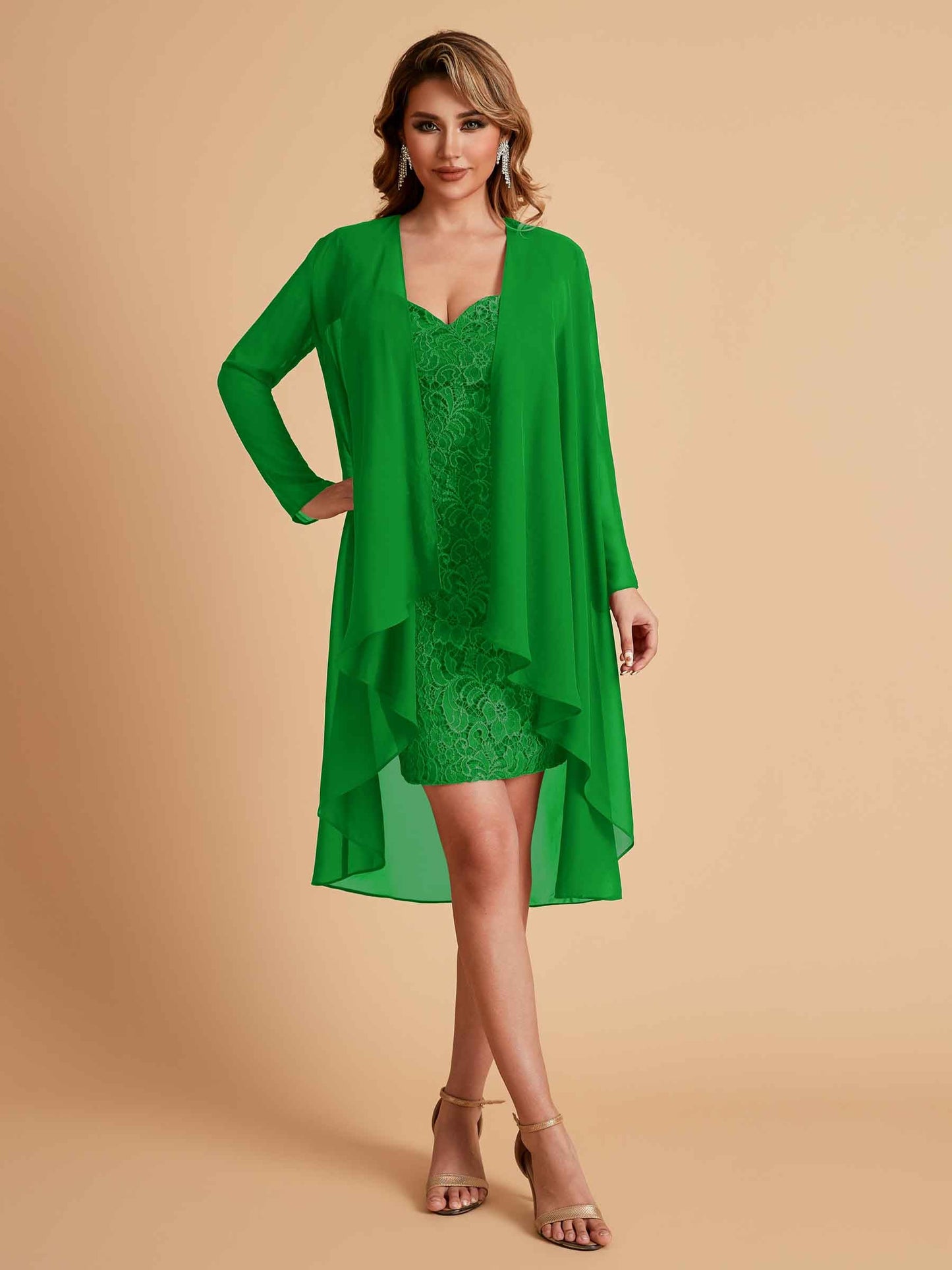 Elegant Column Chiffon Short Sleeveless Mother of the Brides Dresses Online