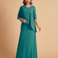 Elegant A-line Chiffon Half Sleeves V-neck Mother of the Brides Dresses Online