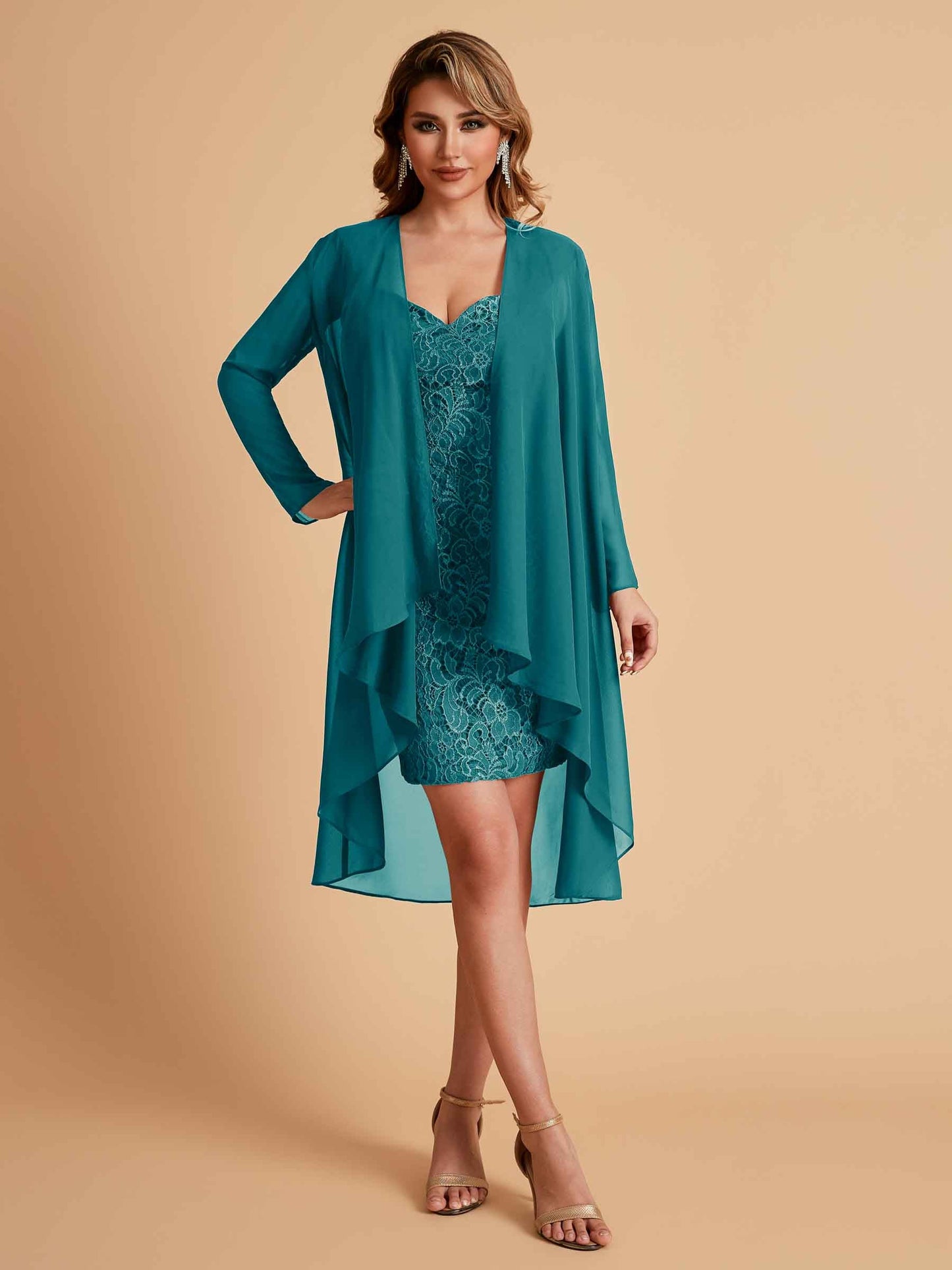 Elegant Column Chiffon Short Sleeveless Mother of the Brides Dresses Online