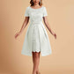 Elegant A-line Short Sleeves Jewel Knee Length Mother of the Brides Dresses