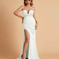 Elegant Satin Sweetheart Mermaid Side Slit Floor Length Bridesmaid Dresses