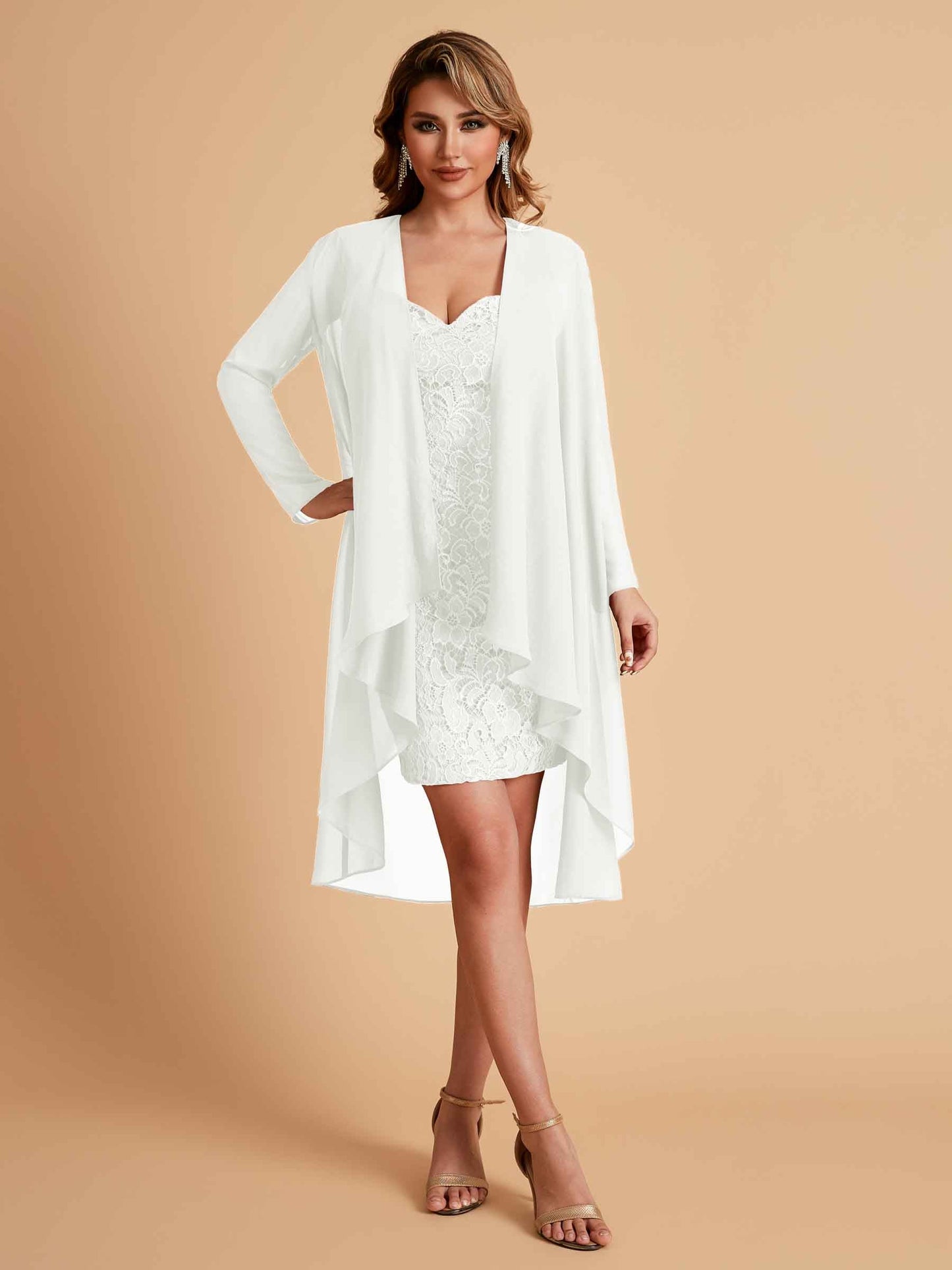 Elegant Column Chiffon Short Sleeveless Mother of the Brides Dresses Online