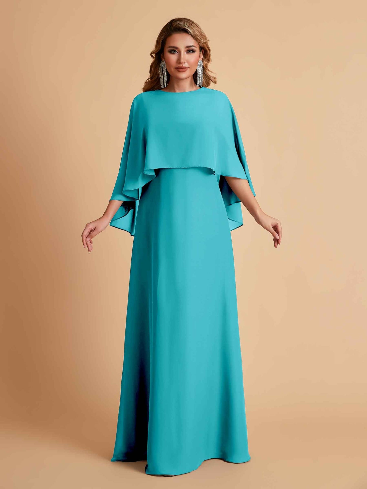 Elegant A-line Chiffon Long Sleeves Mother of the Brides Dresses Online