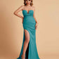Elegant Satin Sweetheart Mermaid Side Slit Floor Length Bridesmaid Dresses