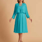 Elegant A-line Chiffon Jewel Short Mother of the Brides Dresses Online