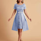 Elegant A-line Short Sleeves Jewel Knee Length Mother of the Brides Dresses