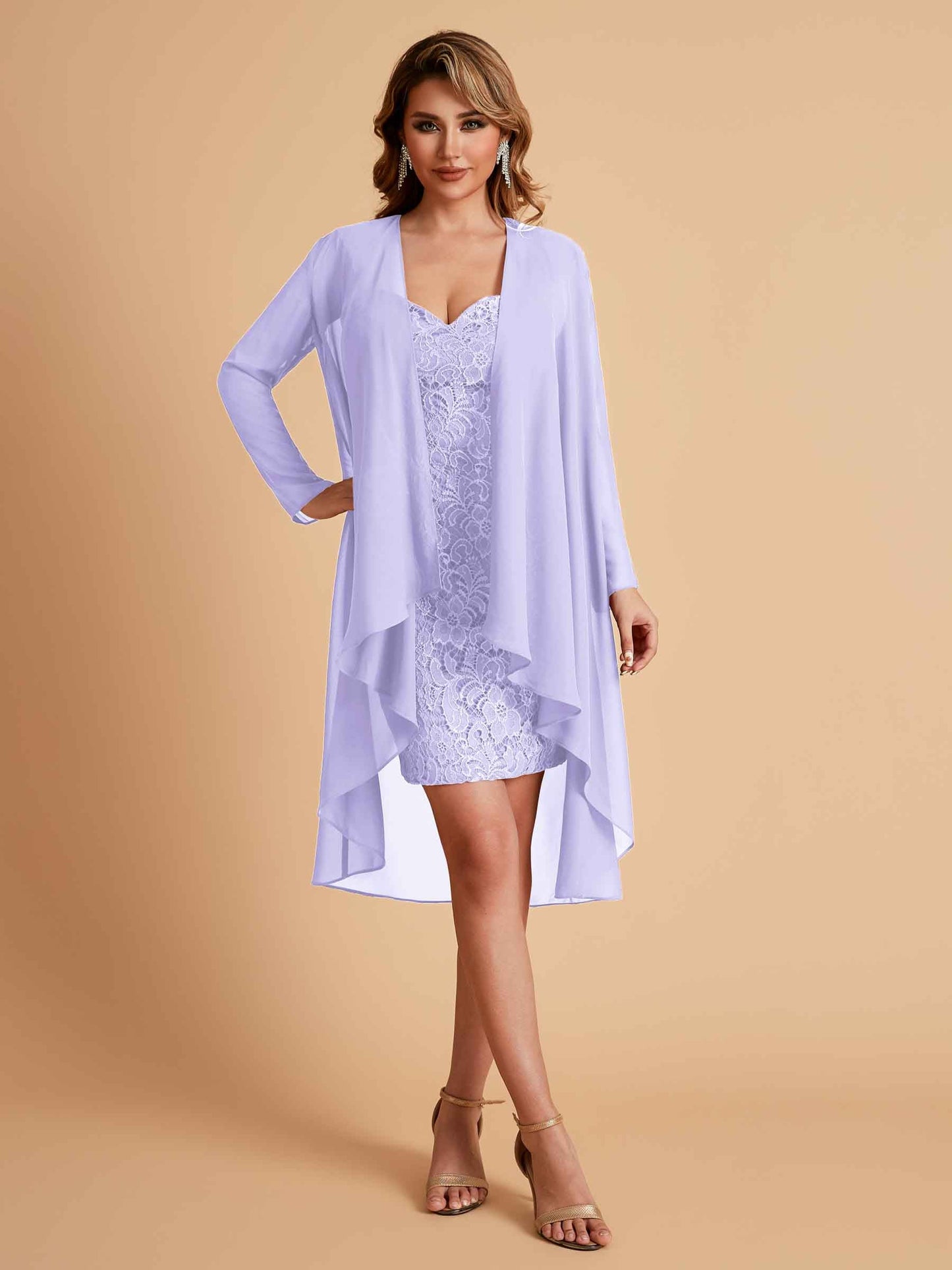 Elegant Column Chiffon Short Sleeveless Mother of the Brides Dresses Online