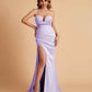 Elegant Satin Sweetheart Mermaid Side Slit Floor Length Bridesmaid Dresses