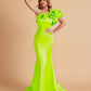 Elegant Satin One Shoulder Pleats Mermaid Bridesmaid Dresses Floor Length