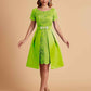 Elegant A-line Short Sleeves Jewel Knee Length Mother of the Brides Dresses