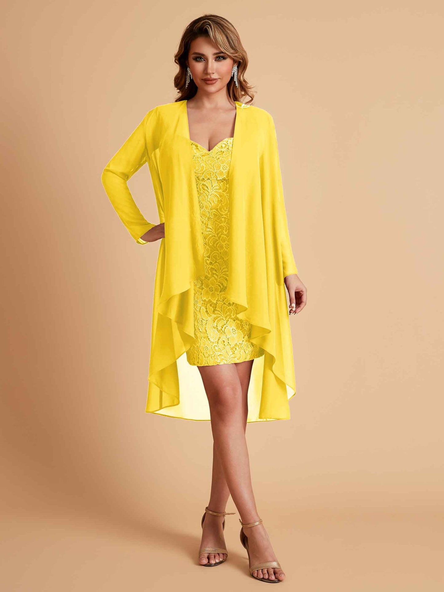 Elegant Column Chiffon Short Sleeveless Mother of the Brides Dresses Online