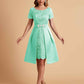 Elegant A-line Short Sleeves Jewel Knee Length Mother of the Brides Dresses