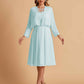 Elegant A-line Chiffon Jewel Short Mother of the Brides Dresses Online