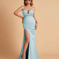 Elegant Satin Sweetheart Mermaid Side Slit Floor Length Bridesmaid Dresses