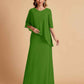 Elegant A-line Chiffon Half Sleeves V-neck Mother of the Brides Dresses Online