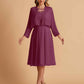 Elegant A-line Chiffon Jewel Short Mother of the Brides Dresses Online