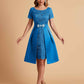 Elegant A-line Short Sleeves Jewel Knee Length Mother of the Brides Dresses