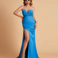 Elegant Satin Sweetheart Mermaid Side Slit Floor Length Bridesmaid Dresses