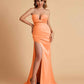 Elegant Satin Sweetheart Mermaid Side Slit Floor Length Bridesmaid Dresses