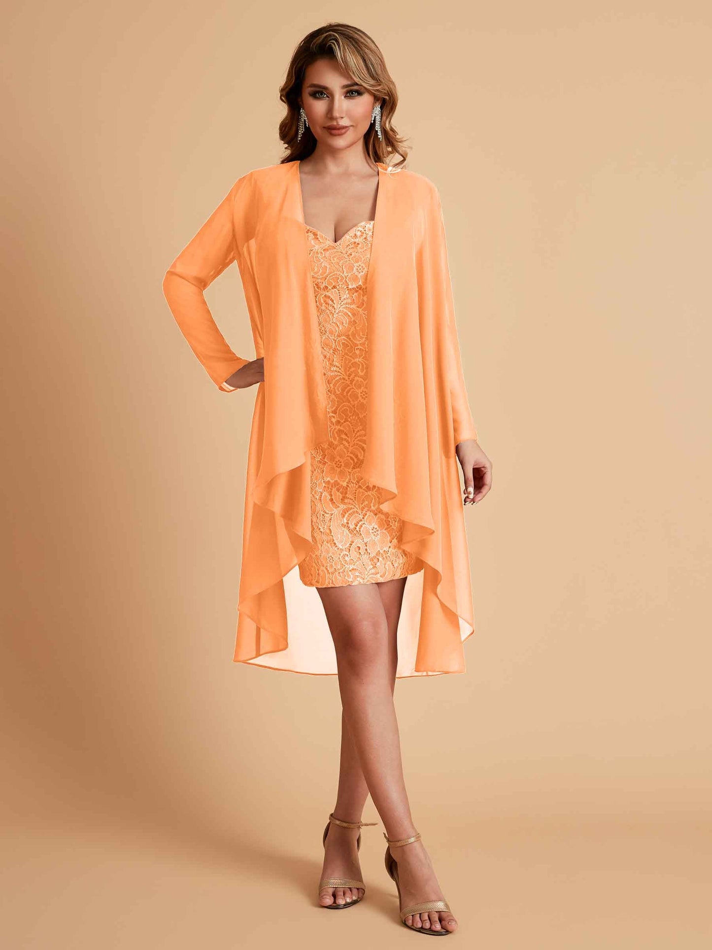 Elegant Column Chiffon Short Sleeveless Mother of the Brides Dresses Online