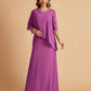 Elegant A-line Chiffon Half Sleeves V-neck Mother of the Brides Dresses Online