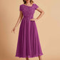 Elegant A-line Chiffon Short Sleeves Mother of the Brides Dresses Online