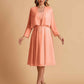 Elegant A-line Chiffon Jewel Short Mother of the Brides Dresses Online