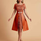 Elegant A-line Short Sleeves Jewel Knee Length Mother of the Brides Dresses