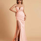 Elegant Satin Sweetheart Mermaid Side Slit Floor Length Bridesmaid Dresses
