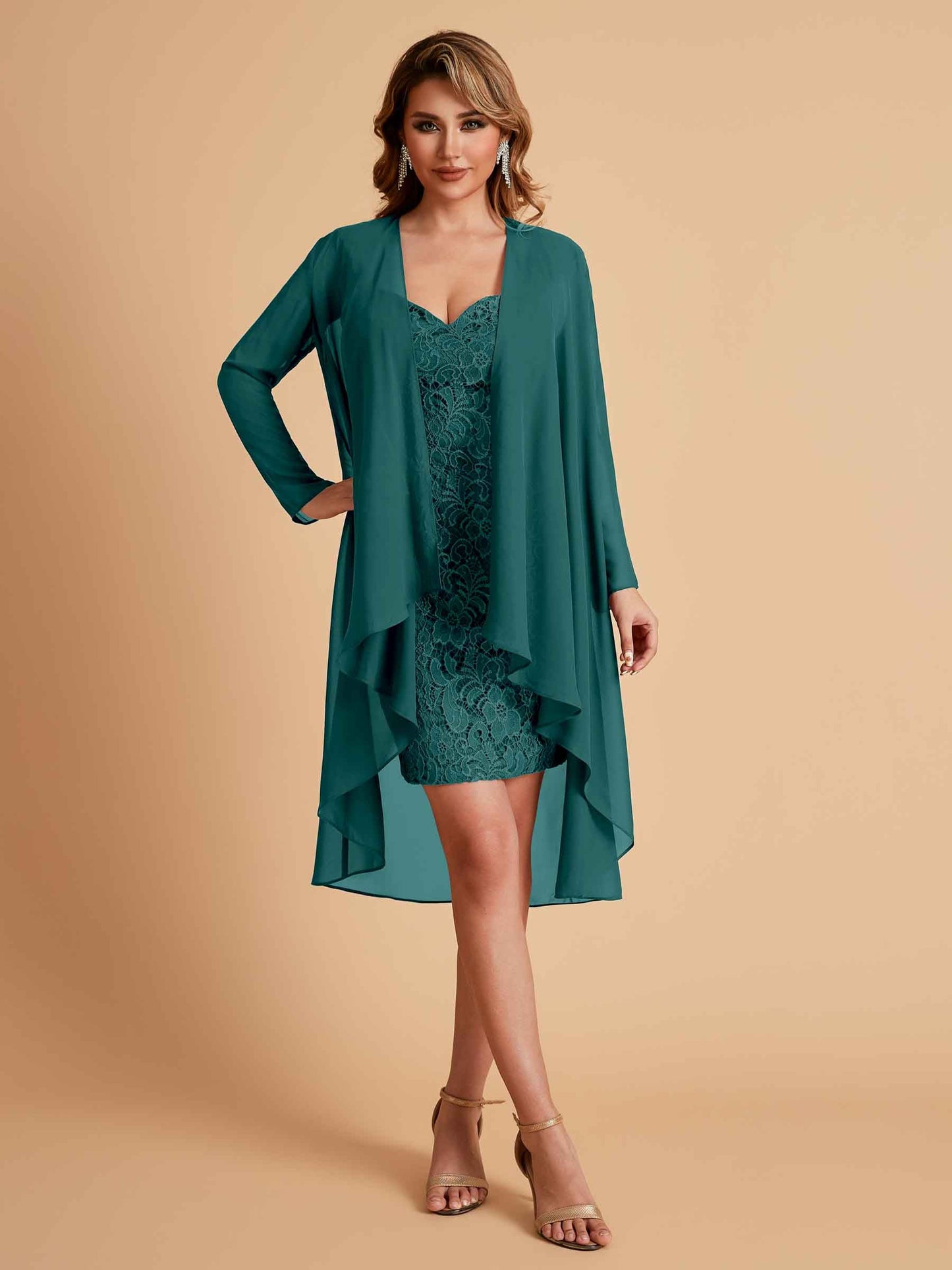 Elegant Column Chiffon Short Sleeveless Mother of the Brides Dresses Online